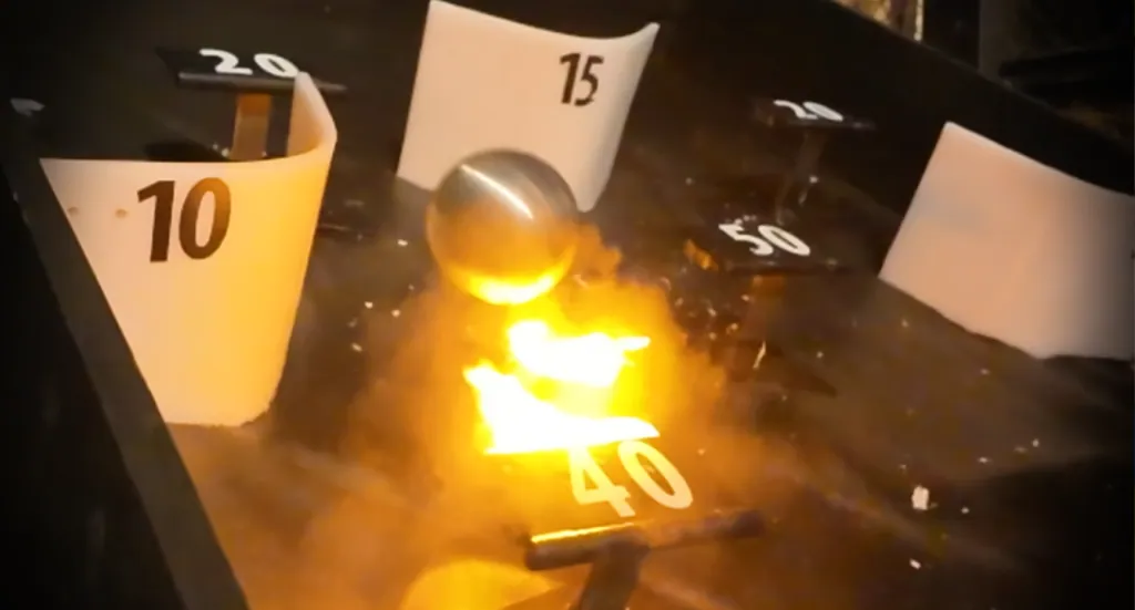 Bombhole targets and scoring zones