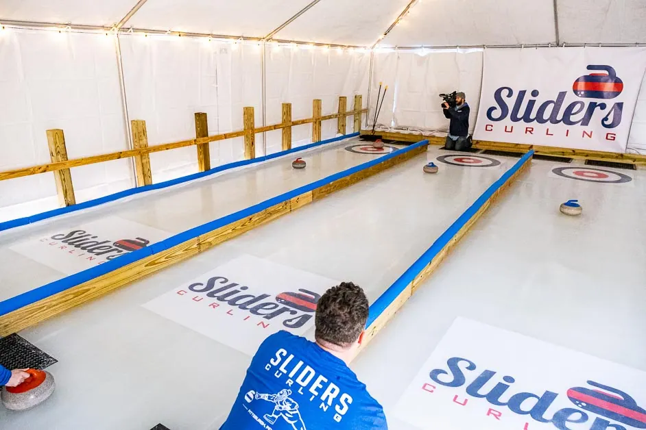 The bar-style curling lanes