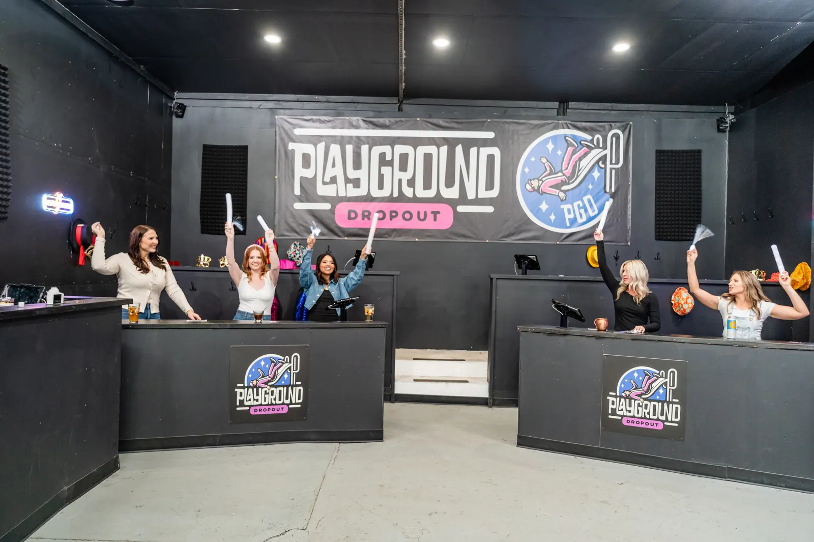 The Game Show Stadium set up for a group